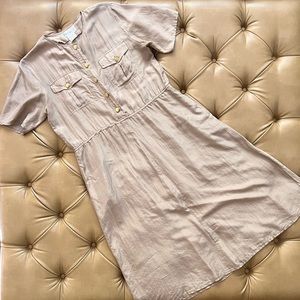 Vintage 100% silk Dress, Brand: Diversity, Size: 7/8, color: champagne